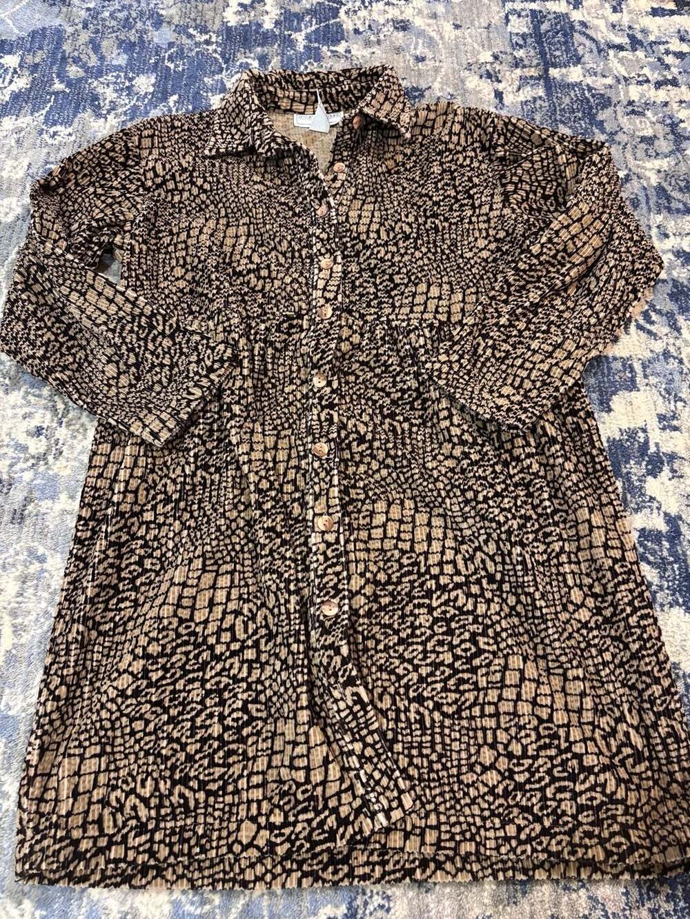 Jessica Howard Shirt Dress Size 12 Petite Animal
